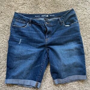 Apt. 9 Women's Bermuda Denim Shorts - Dark Blue 16